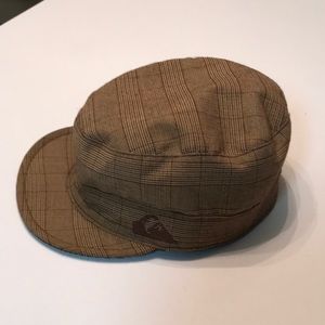 Preowned Quiksilver Cadet plaid corduroy reversible hat